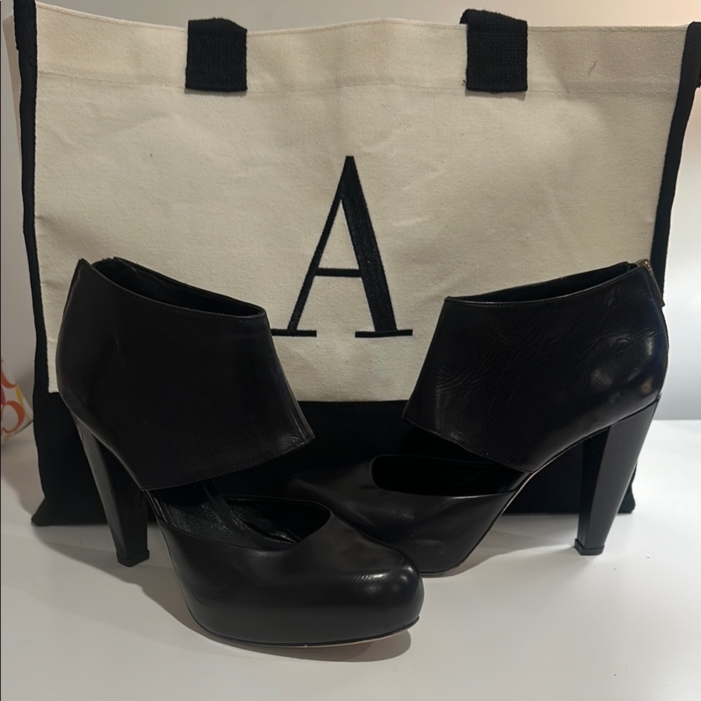 Loeffler Randall pumps with zipper size 9.5